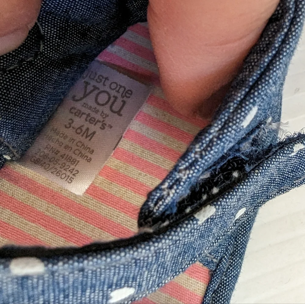 CARTER'S baby girl chambray heart print sandals